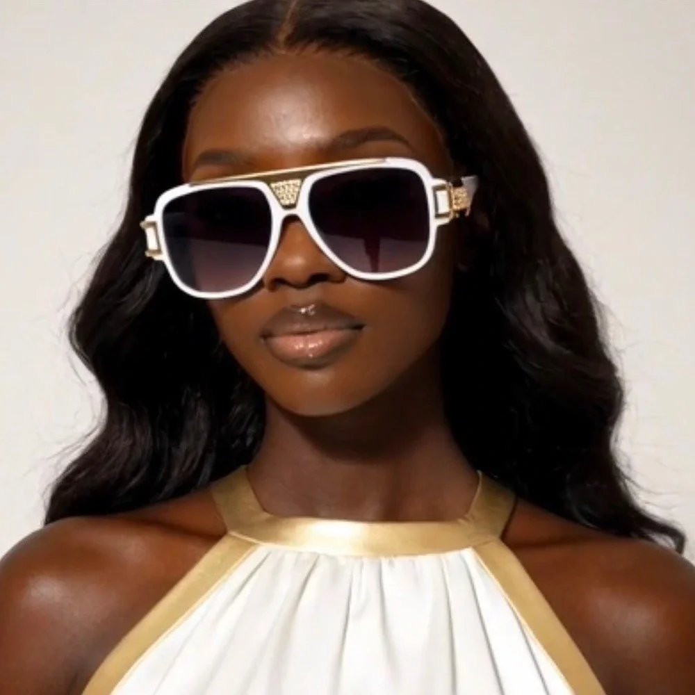 Women Sunglasses Vintage Style Designer Glam Streetwear‎ Festival Summer Shades